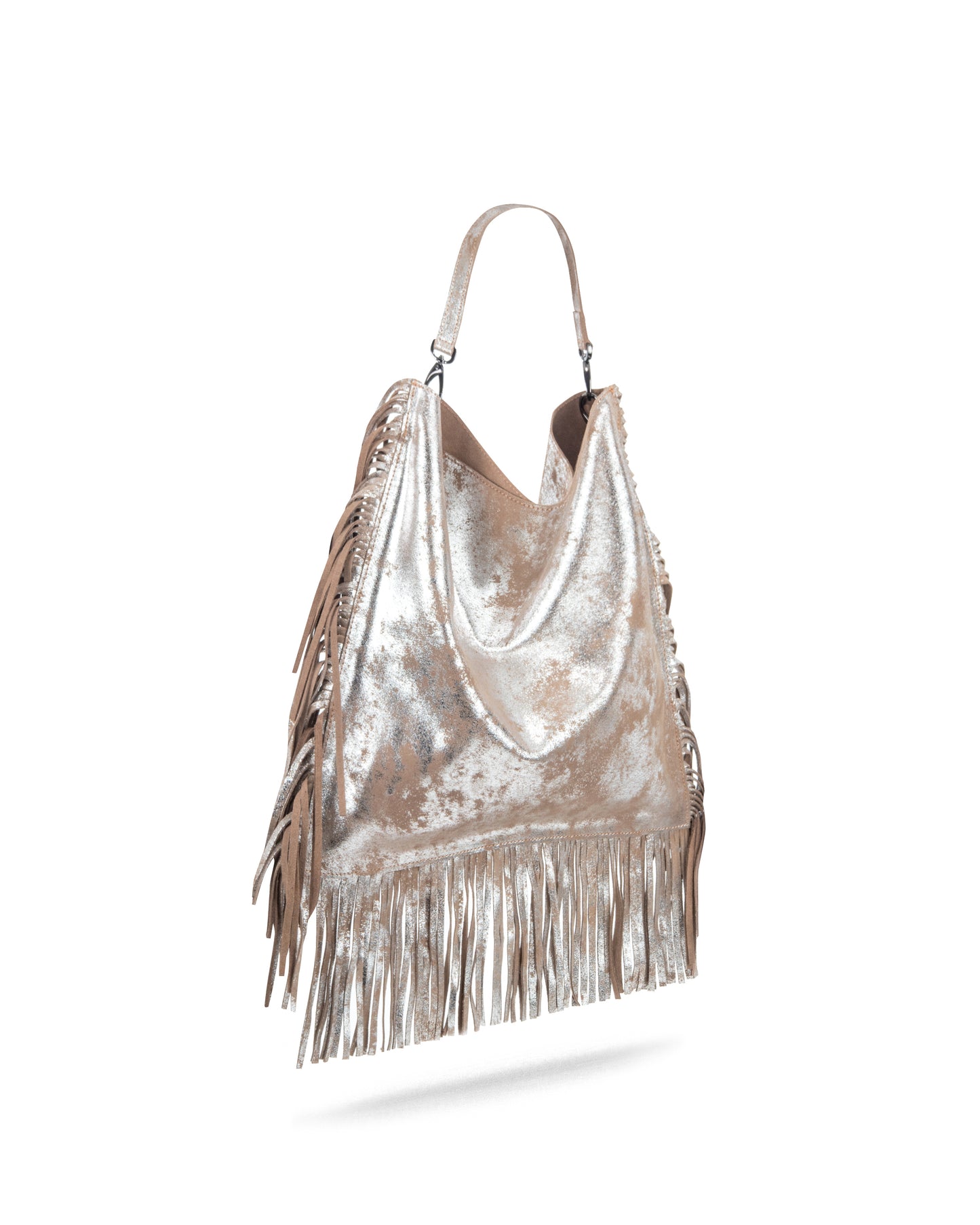 BOLSA SOHO BEIGE CON PLATA