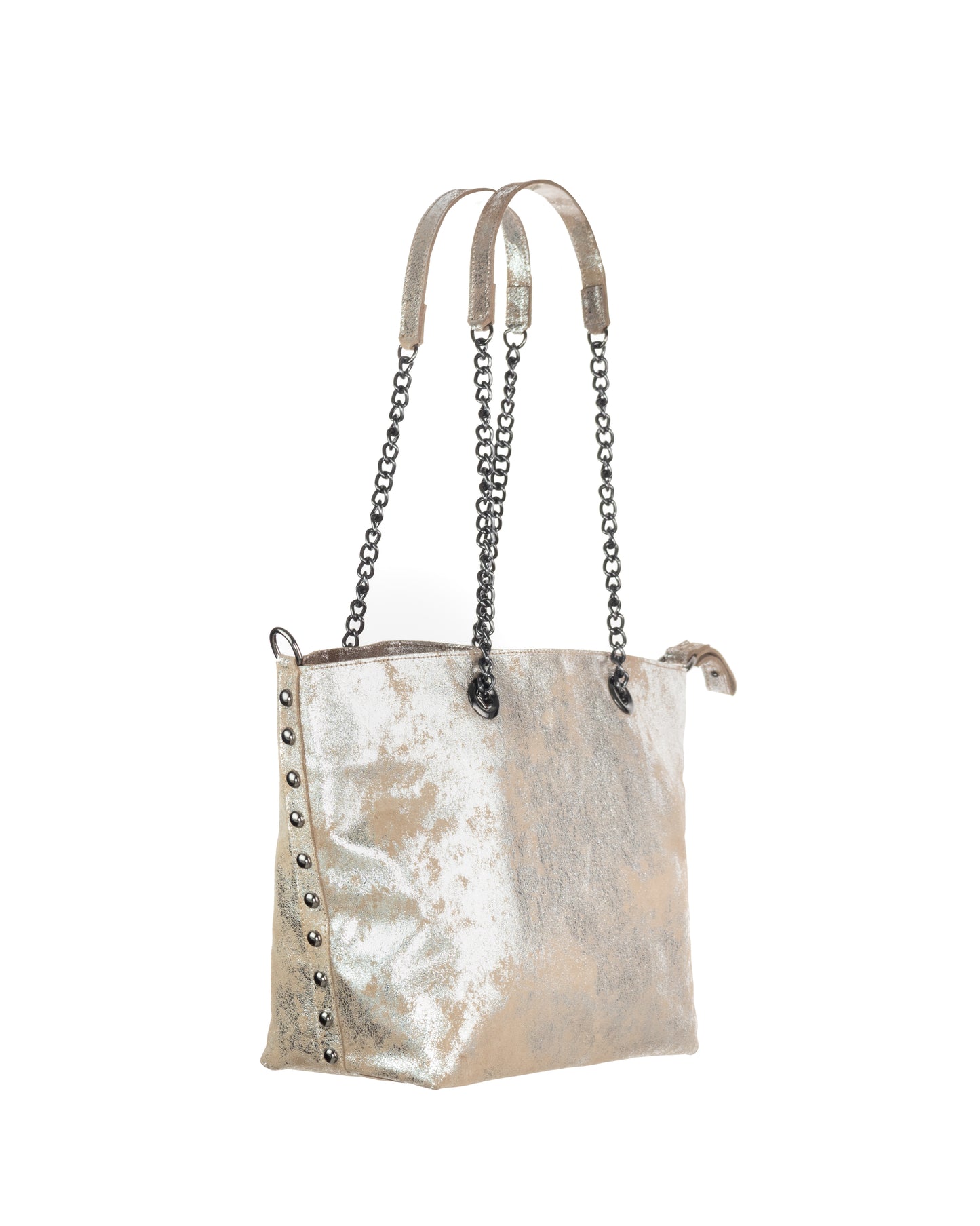 BOLSA MADISON BEIGE PLATA