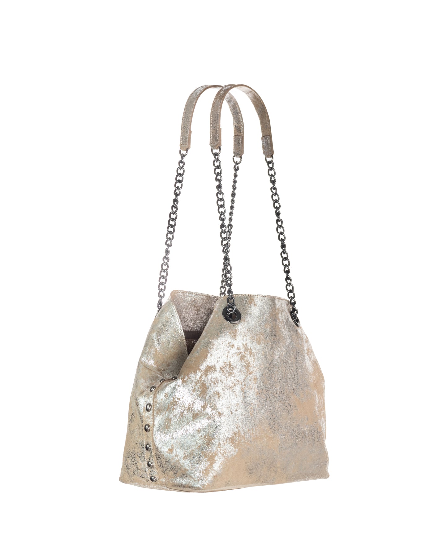 BOLSA MADISON BEIGE PLATA